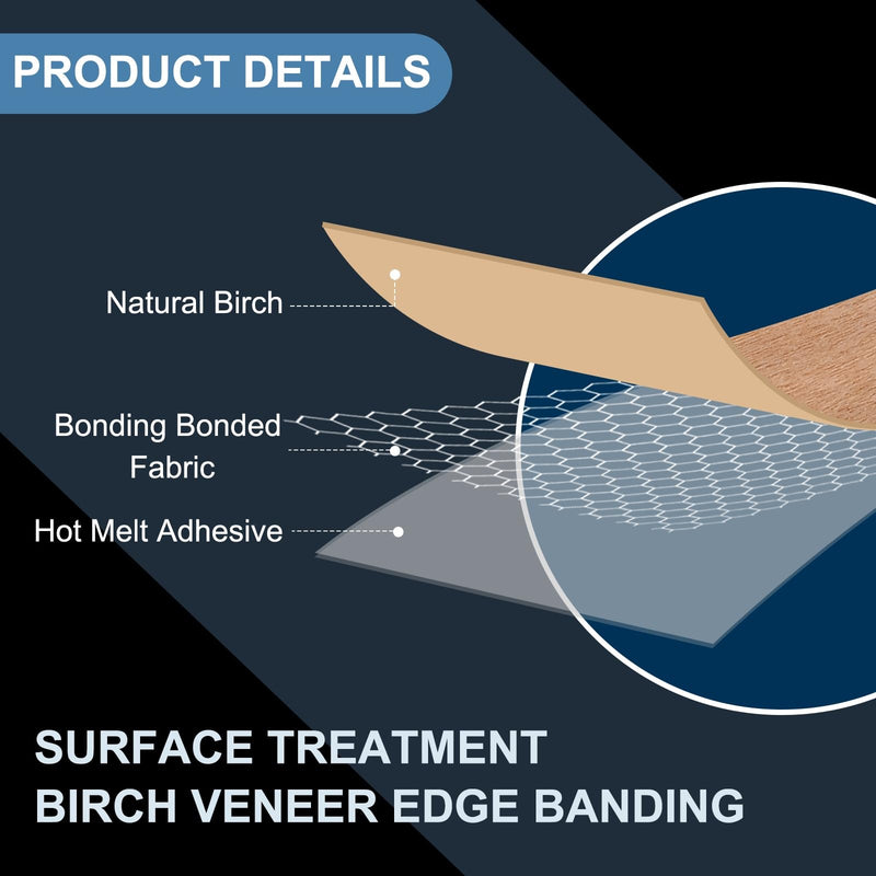 PATIKIL Cherry Edge Banding, 3/4 Inch x 100 ft Wood Veneer Tape Pre-glued Flexible Plywood Edge Banding with Hot Melt Adhesive for Furniture Restoration