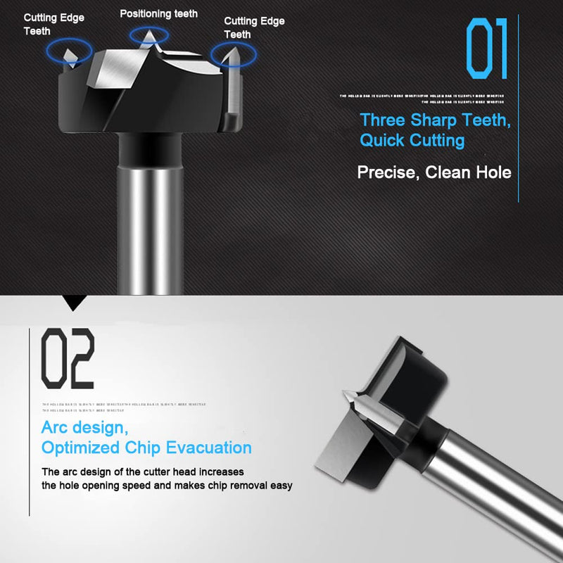 [Australia - AusPower] - Tungsten Steel Forstner Drill Bit, 60 mm, ASNOMY Forstner Drill Bit, Wood Drill, Spade Bit for Wood and Hardwood 60mm 