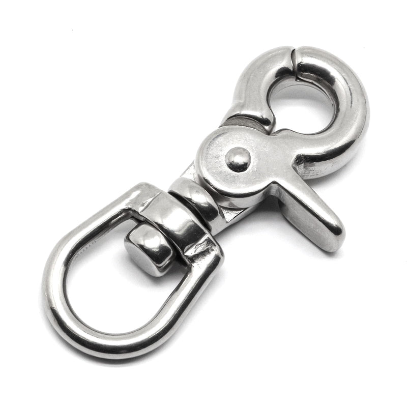 [Australia - AusPower] - 2 Pcs Trigger Snaps Swivel Hooks 2 3/5", Heavy Duty 316 Stainless Steel Trigger Clips for Marine, Flag, Dog Leash 