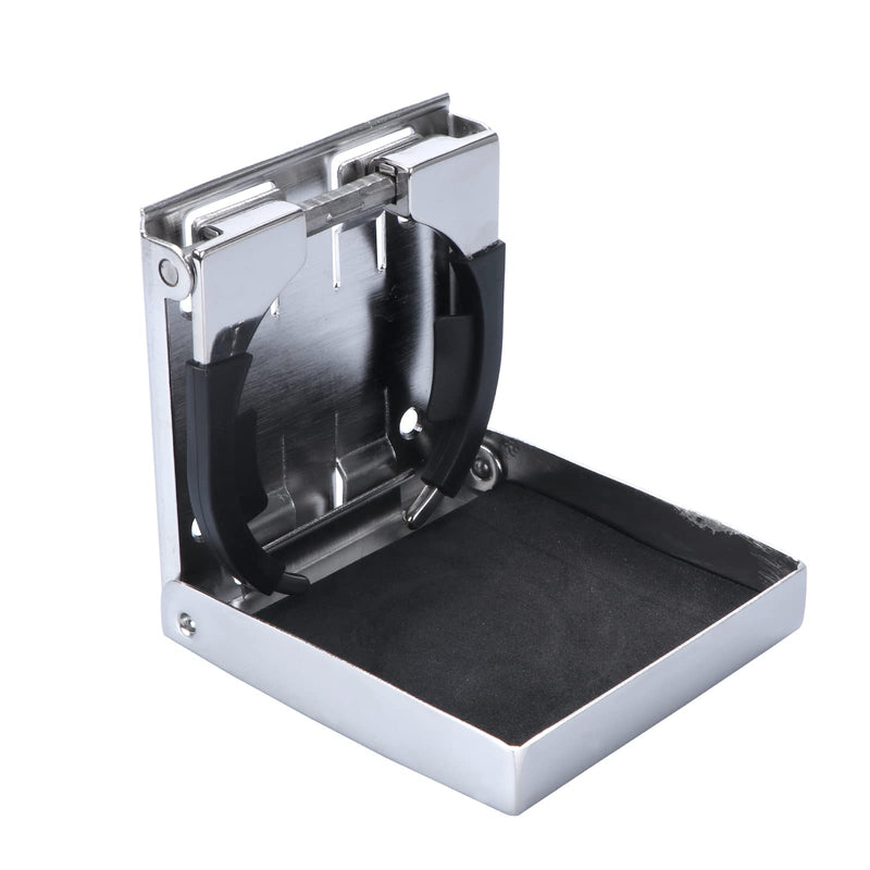 316 Stainless Steel Adjustable Folding Cup Holder, Boat Cup Drink Holder for Boat/Marine/RV/Car, Marine Stainless Cup Holder, Folding Drink Holder… silver