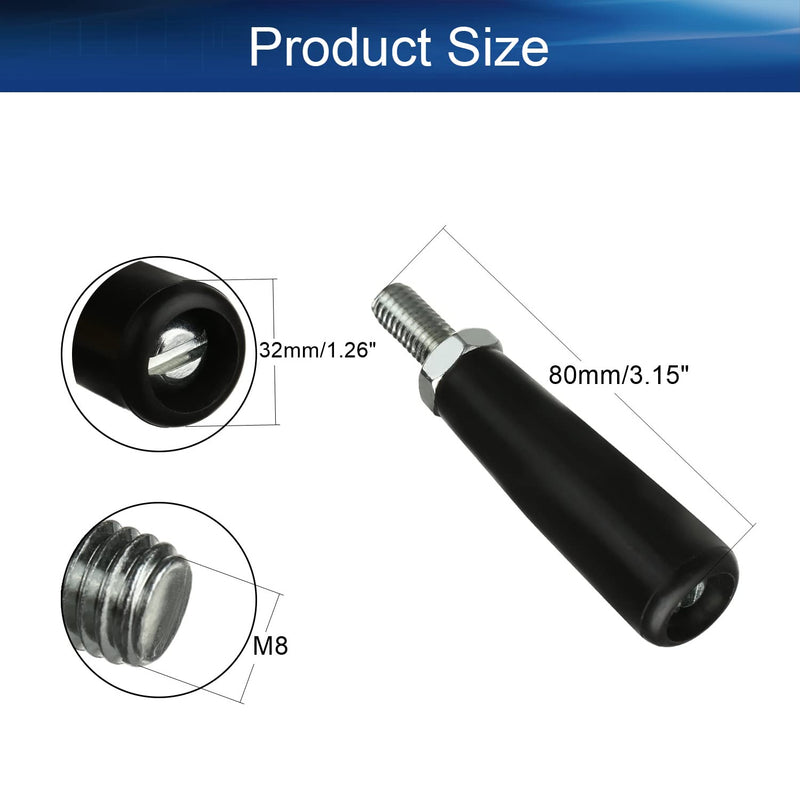 [Australia - AusPower] - Heyiarbeit 1PCS Revolving Handles Screw Knobs Handgrips M8Threaded Plastic Metal Revolving Handle Grip 