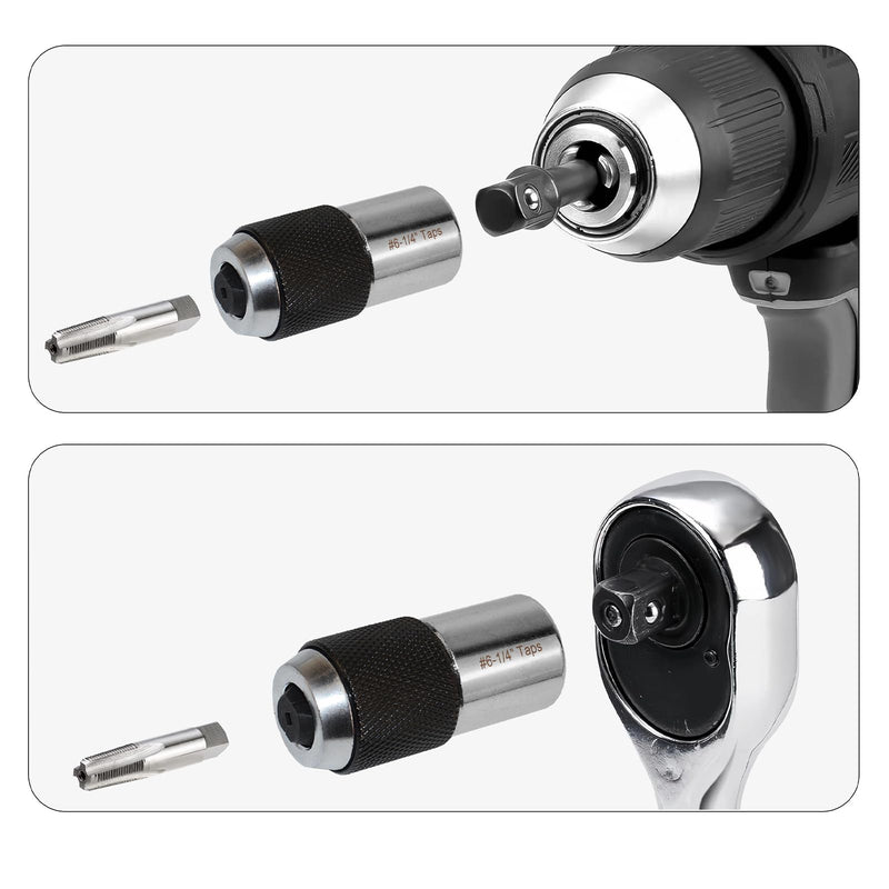 3 x 3/8 Drive Adjustable Tap Socket Spanner | Adapter, compact extension set, with steel ball joint, for cordless screwdriver drill