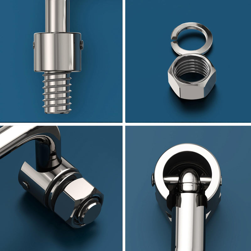[Australia - AusPower] - 304 Stainless Steel Folding Pull Handle, U-Shape Folding Metal Cabinet Handles Toolbox Handle,Hole Distance: 3.5Inch Center to Center 3.5in 