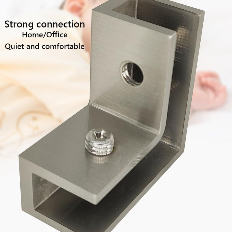 [Australia - AusPower] - 90 Degree Sleeve Over Shower Glass Clamp, Glass Shower Door Hardware, Bathroom Door Right Angle Connector for Bathroom, Showroom Hardware accessories 1 PCS 