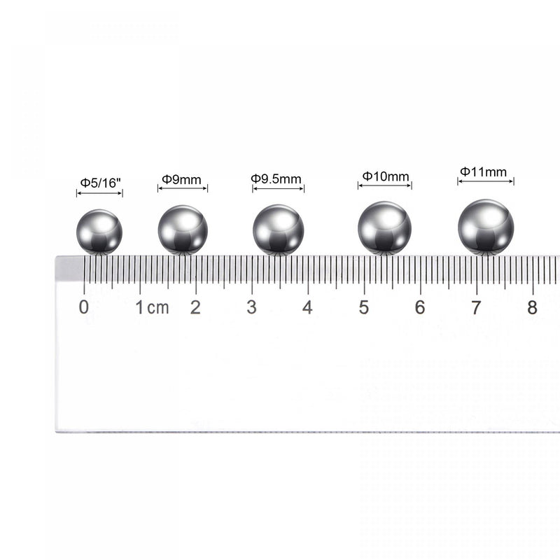 [Australia - AusPower] - uxcell 100pcs 10mm Carbon Steel Bearing Balls Precision Polished 100 