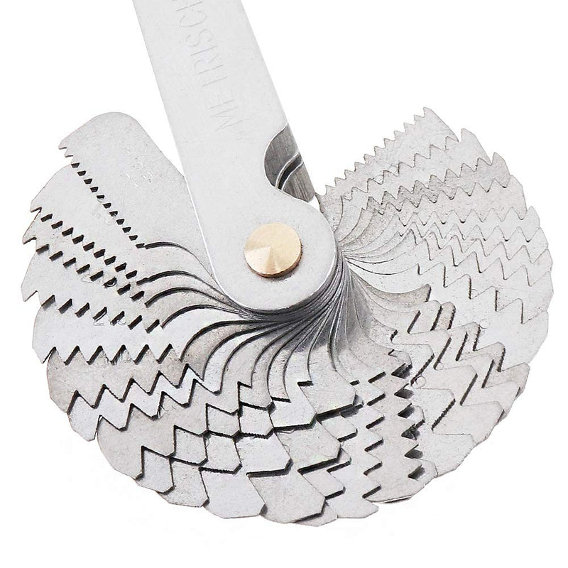 [Australia - AusPower] - ChgImposs 4PCS Metric & Imperial & US Screw Gauge SAE Whitworth 55 Degree & Metric 60 Degree & & US 60 Degree Thread Pitch Gauge for Industrial Measurement 4 