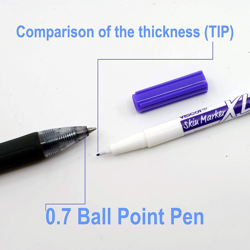[Australia - AusPower] - 1456XL-10 Mini Ultra Fine Tip XL Surgical Ink Marker- 10 Count- Prep Resistant Surgical Grade Skin Marker- Latex Free, FDA Registered- Designed for Surgical Procedures, Tattoos, Piercings, Etc. 