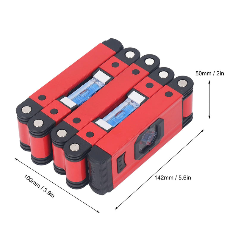 [Australia - AusPower] - 28 Inch Foldable Level Ruler, High Accuracy Leveler Tool for Pipes Stairs and Corners, Adjustable Folding Design, Small Level for Easy Storage 