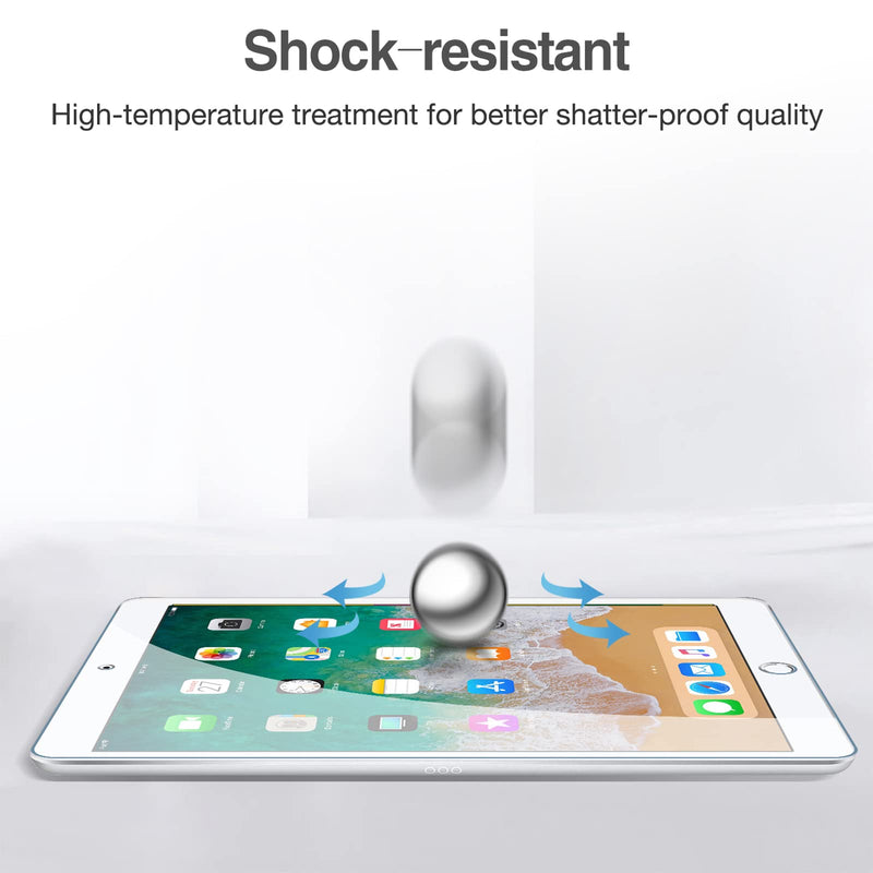 [Australia - AusPower] - 2 Pack Screen Protector for 9.7" iPad 6th 5th / iPad Pro 9.7 2016 / iPad Air 2 / iPad Air 1, Tempered Glass Film Guard for iPad 6 5 2018 2017, iPad Air 2nd 1st 2014 2013 2 Pack 