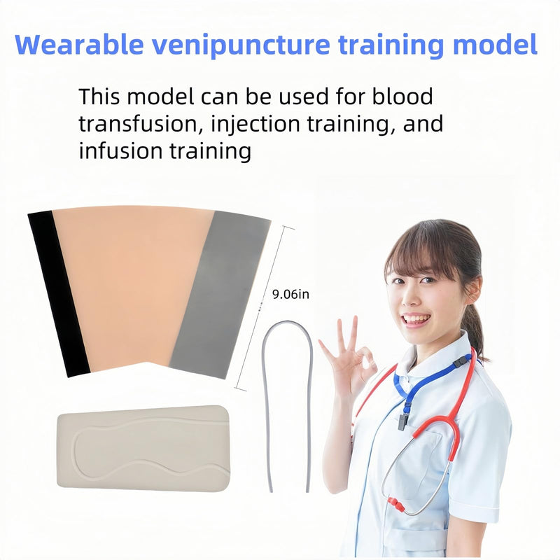 [Australia - AusPower] - Wearable IV Practice Kit,Intradermal Injection Training Pad for Medical Student Training Course, Nurse Injection pad, Suture Practice Complete kit（1tube） 1 tube 