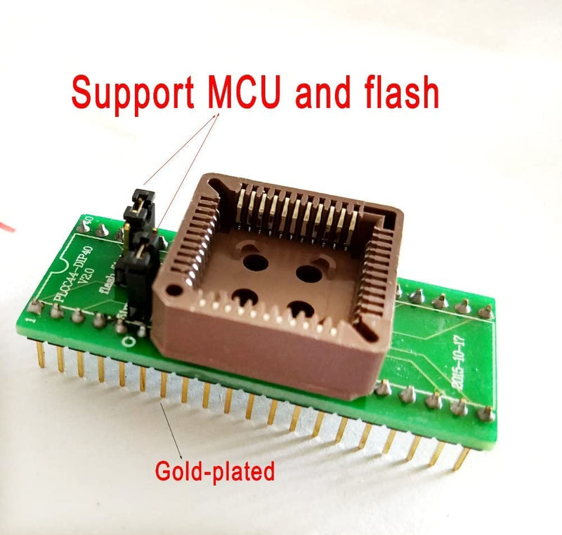 PLCC44 to DIP40 Programmer Adapter Support MCU Flash/ AT27C1024/PLCC44 For With Xgecu TL866ii T48 T56 Rt809f Rt809h IC Chip Socket