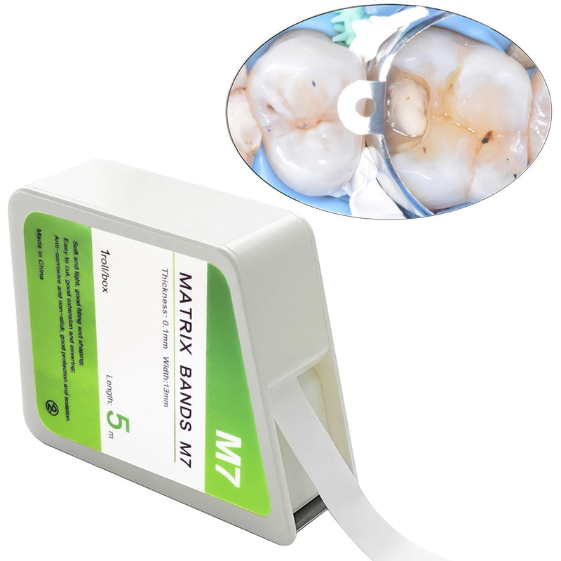 [Australia - AusPower] - Dental Teflon Matrix Bands White Roll Type Sectional Contoured Matrix Band for Plug Matrices Dentistry Oral Material 