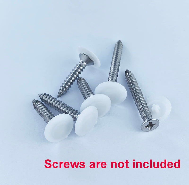 [Australia - AusPower] - 50PCS Screw Caps, Waterproof Plastic Self Tapping Cap, Screw Protection Cap, Bolted Cover, White Cap for Phillips Screw Heads, Suitable for Cabinet, Bookcase, Shoe Cabinet Screw Set 