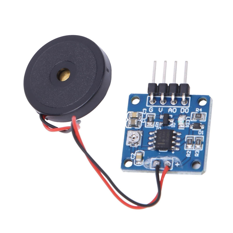 [Australia - AusPower] - 2 PCS Piezoelectric Vibration Sensor Module 5V DC AD/DO Output Adjustable Sensitivity for Electronic Drums and DIY Robotics Projects 20x20mm 