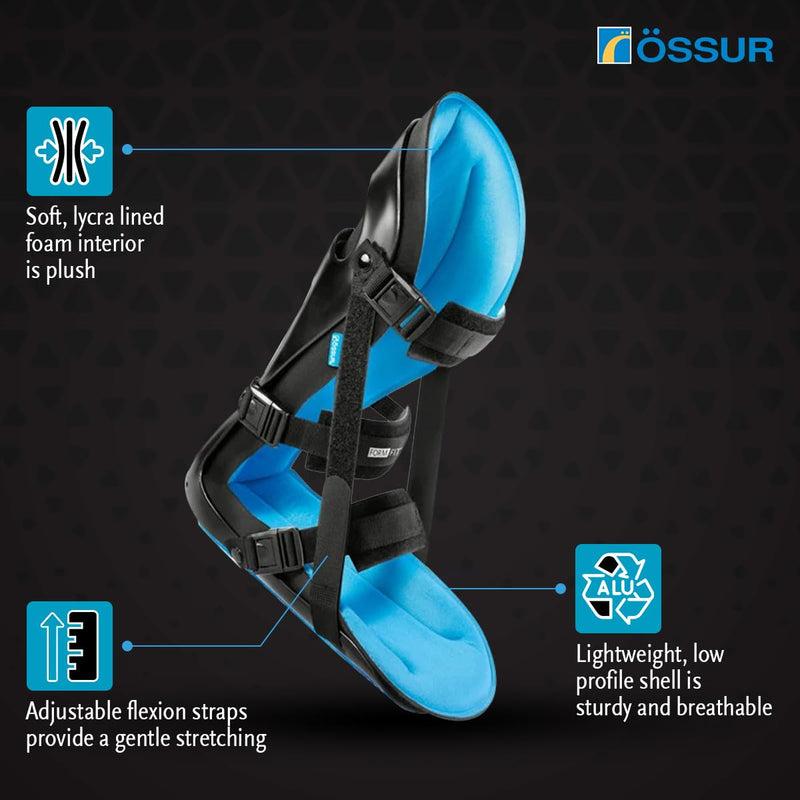 [Australia - AusPower] - Össur Night Splint Posterior - Plantar Fasciitis & Heel Pain Relief - Adjustable Support for Men & Women - Orthopedic Sleep Aid for Foot Arch Pain, Achilles Tendonitis, and Recovery - Small Small (Pack of 1) 