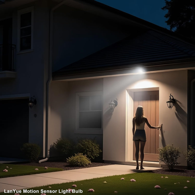 [Australia - AusPower] - Motion Sensor Light Bulbs, Dusk to Dawn Outdoor Lighting, PAR38 Led Motion Sensor Flood Light 100 Watt Equivalent(15W), 6000K Daylight, Waterproof Outdoor/Indoor,(4 Pack) LY-PAR38H001 