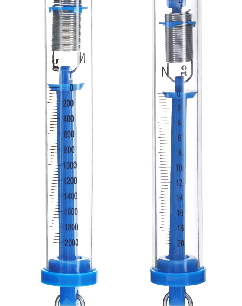 [Australia - AusPower] - QWORK Spring Scale, 10 Pack 20N Transparent Spring Balance Hanging Tube Spring Scale 