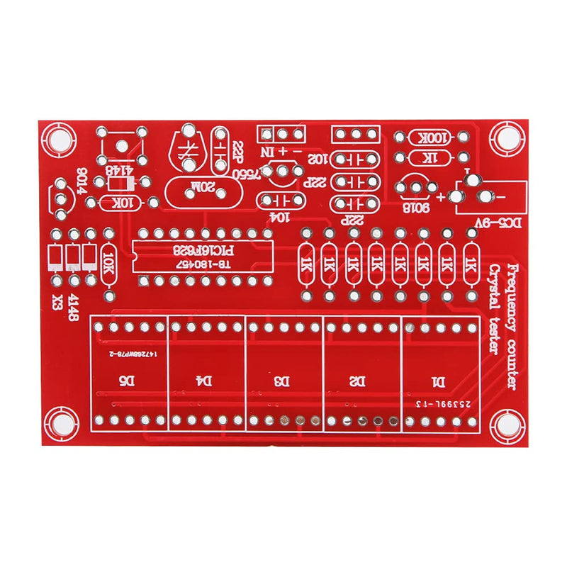[Australia - AusPower] - Airshi 1Hz-50MHz Frequency Counter, Digital Frequency Meter Module Parts DIY Kit for Measuring Equipment Radio Transceivers, Crystal Oscillator Frequency Counter Tester Meter Red 