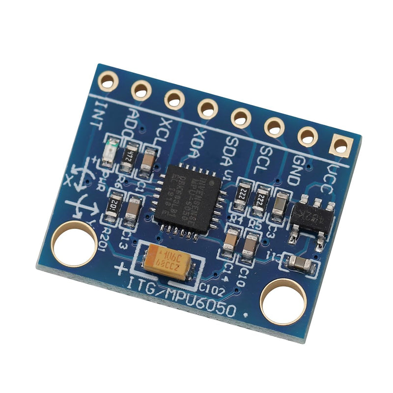 2PCS MPU-6050 GY-521 3 Axis Gyroscope Accelerometer 6 DOF 16 Bit Sensor Module AD Converter Data Output IIC I2C for Motion Detection Game with Pin Header