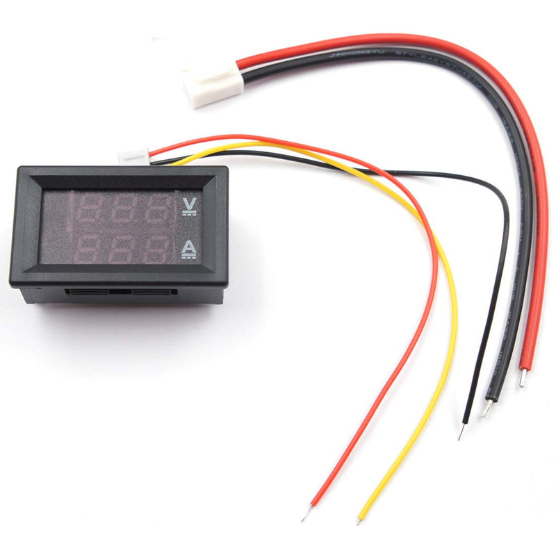 [Australia - AusPower] - (2-Pack) DC 100V 10A Voltmeter Ammeter LED Dual Volt Amp Meter Voltage Current Tester 2 