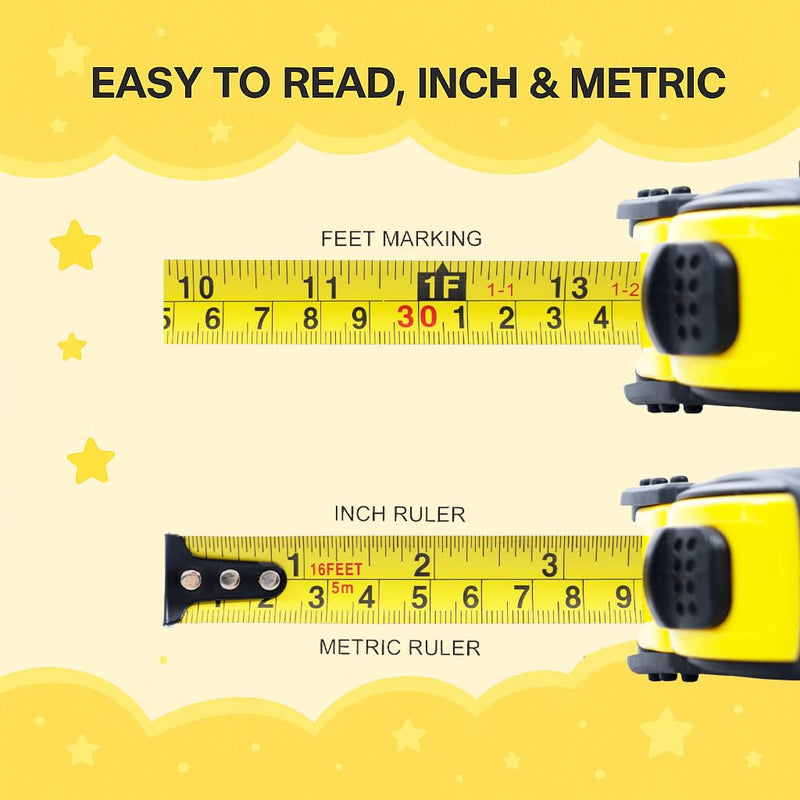 [Australia - AusPower] - Practical Gifts for Dad from Son Daughter Kid, Tool Gifts for Daddy Fathers Day Birthday Stepfather Papa Tape Measure Black 