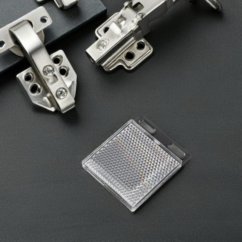 [Australia - AusPower] - FUNNETOYU Pack of 5 Reflective Grille Replacement Photoelectric Sensor Accessories for Reflective Effects Reflector Plate for Replacement Electronic Counter Photoelectric Sensor ABS Black 6.10X5.00X0.70CM 