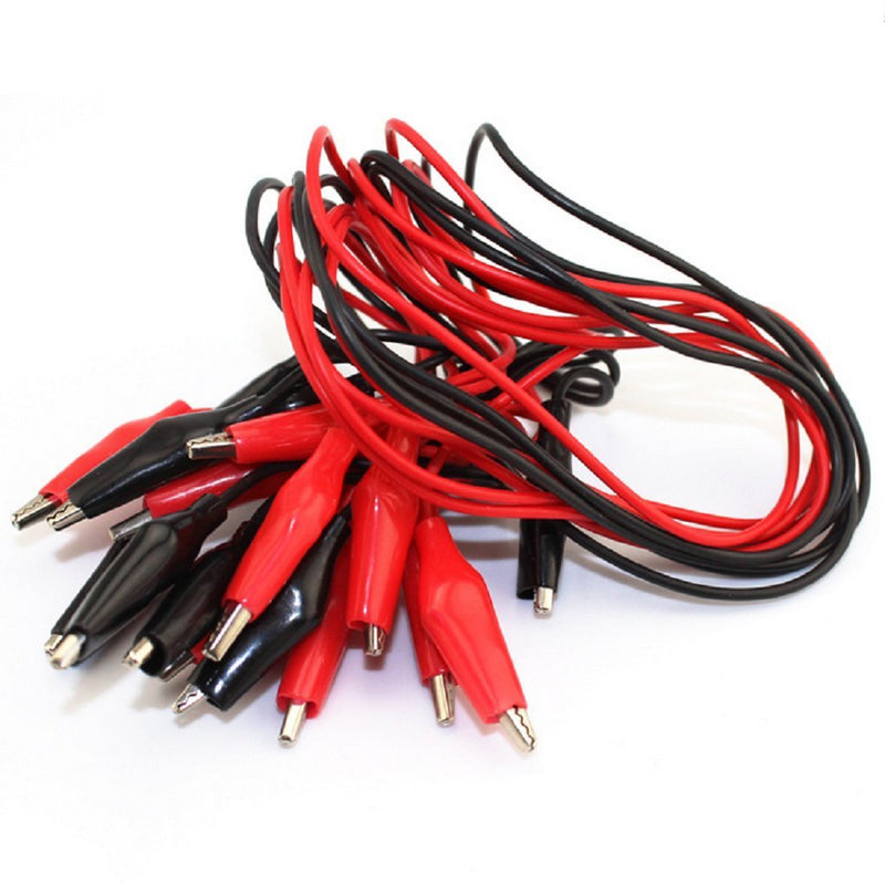 [Australia - AusPower] - 10pcs Alligator Clip Wires Test Leads Set with Alligator Clips Double-Ended Cables Connectors Jumper Wire 