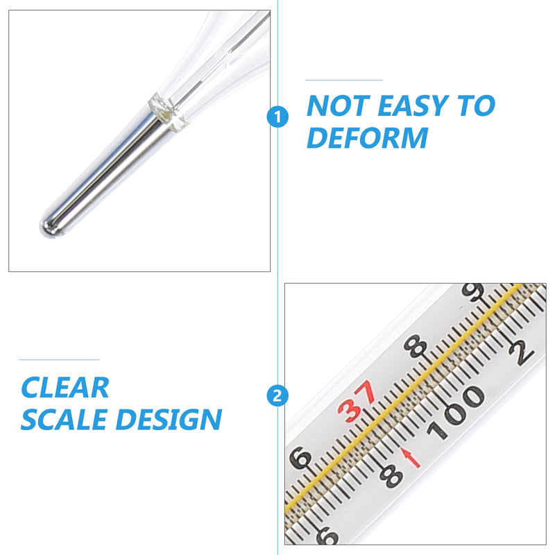 [Australia - AusPower] - MAGICLULU 1Pc Glass Oral Temperature Adult Free Clinic Armpit Fast Reading Fever Indicator(Double Scale) ?&? 