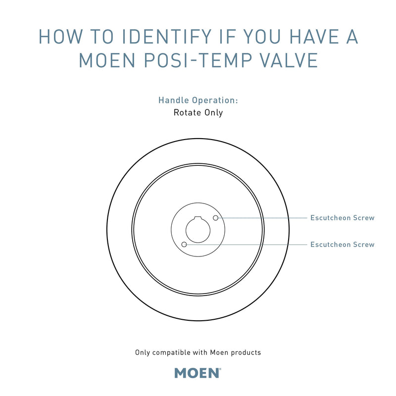 Moen Eva Chrome Posi-Temp Valve Trim Kit without Valve, T2131 1 Count