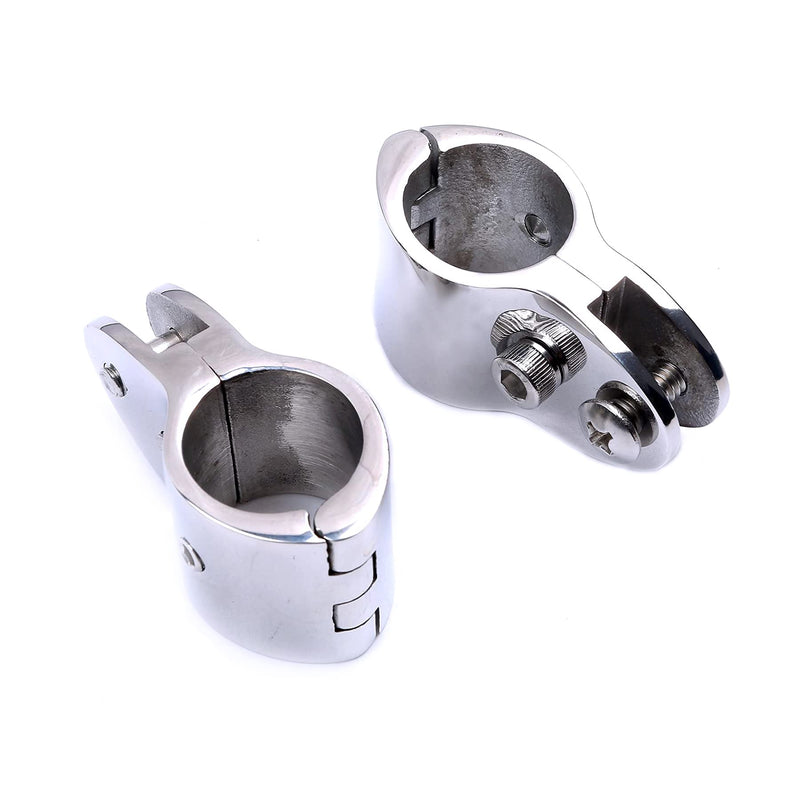 Mxeol Bimini Top Fittings,Bimini Top Rail Mounts Jaw Slide,Eye End Caps External Stainless Steel Pair 1" Jaw Slide