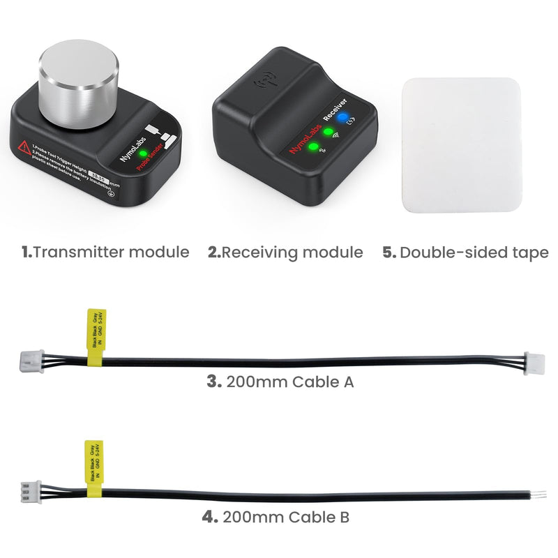 [Australia - AusPower] - CNC Router Wireless Z-Axis Probe Tool Setter 3-Pin DC 5–24V, Normally Open (NO), for CNC Router Engraving Machines, Compatible with GRBL, Mach3 and Other CNC Systems 
