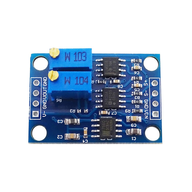 [Australia - AusPower] - Hailege 2 x AD620 voltage amplifier microvolt (μV) millivolts (mV) high precision voltage magnification 1.5-10,000 times adjustable DC3-12V via LM358 
