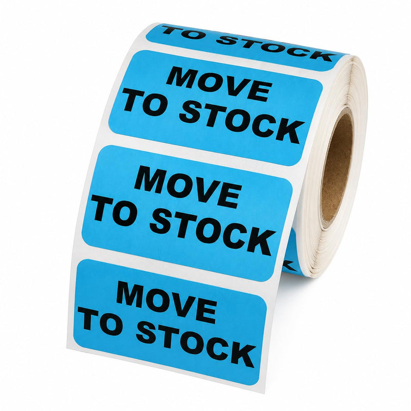 Move to Stock Inventory Labels 2" x 1"