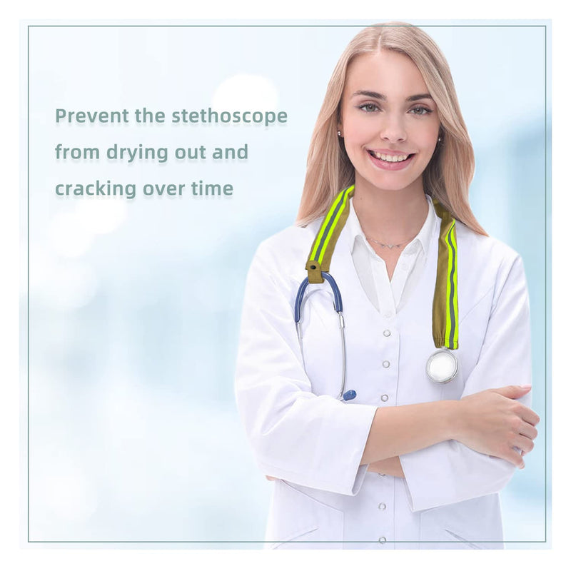 [Australia - AusPower] - 2 Pack Stethoscope Cover Protect Bare Neck & Tubing for Firefighter First Responders Nurse Doctor 