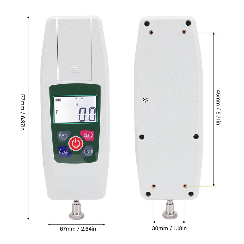 Digital Force Meter, High Precision Push-Pull Gauge 100N/10kg Capacity, Digital Force Meter with Peaks Hold, 4 Unit Conversion, for Industry Laboratory Quality Control