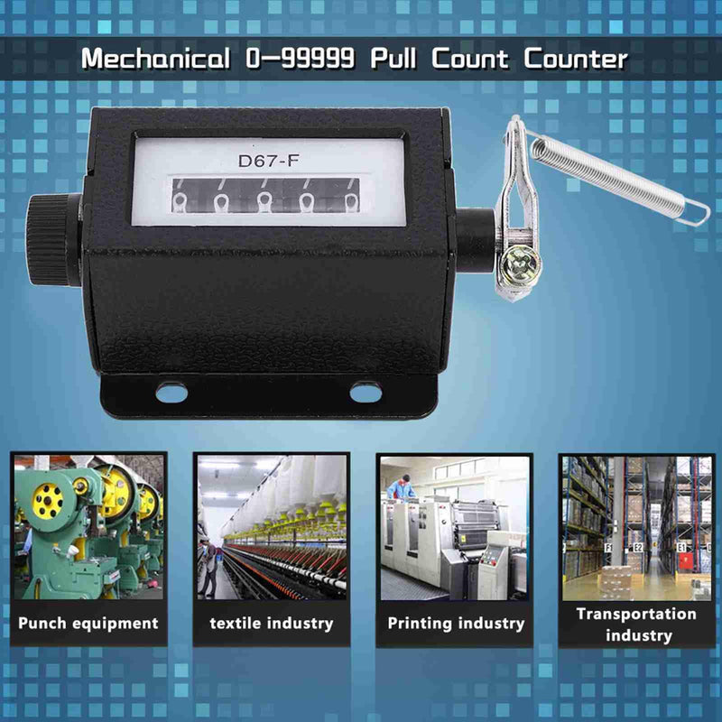 5 Digit Stainless Steel Counter for Baling Presses, Manual Resettable, 0-99999, Agricultural Machinery Accessories, Hay Bale Production