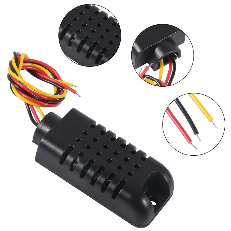 DHT21 / AM2301 Capacitive Digital Temperature and Humidity Sensor, DHT21 Temperature Humidity Sensor Module Black for Humidity Controller Testing Equipment