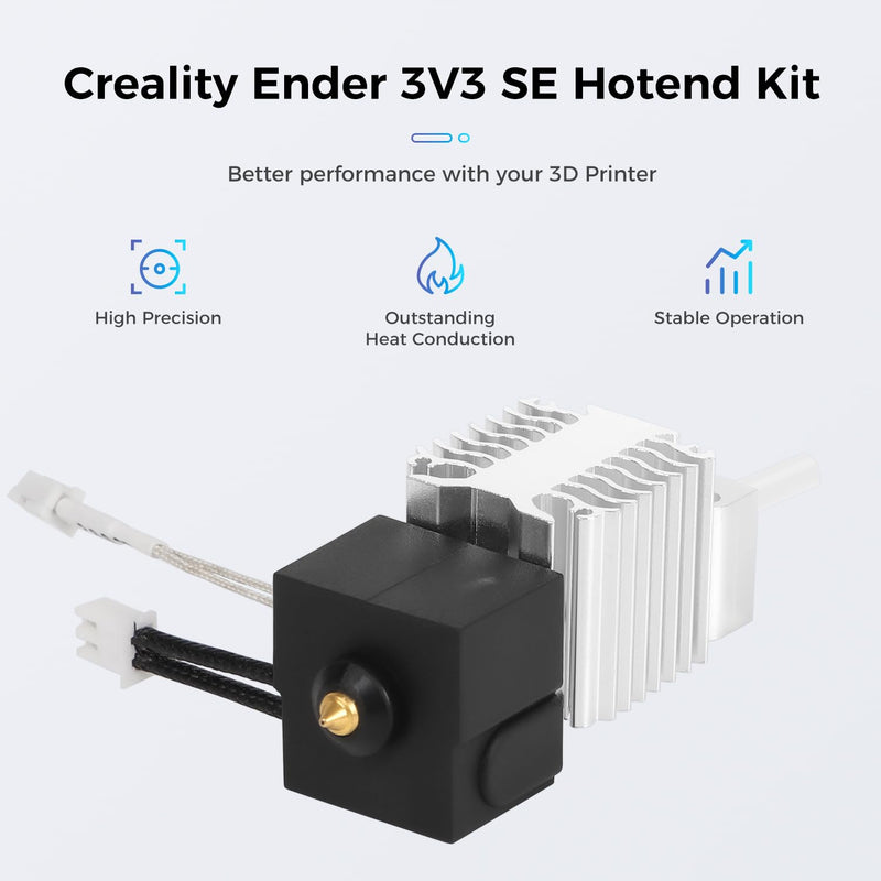 Creality Official Ender 3 V3 SE Hotend Kit, Assembled Extruder Hot End Kit 24V with Capricorn Bowden PTFE Tubing for Ender 3 V3 SE 3D Printer