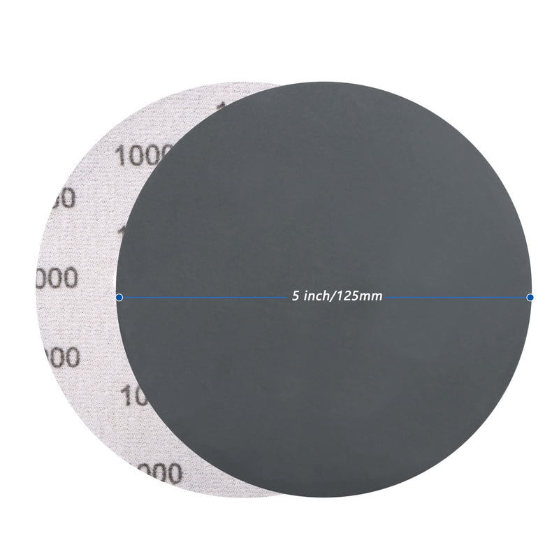 [Australia - AusPower] - VIBRATITE Pack of 70 Sandpaper 125 mm Velcro, Wet and Dry Sanding Discs, Grit 400 600 800 1000 1500 2000 3000, Without Hole Round Sandpaper for Car Metal Wood Grit 400/600/800/1000/1500/2000/3000 