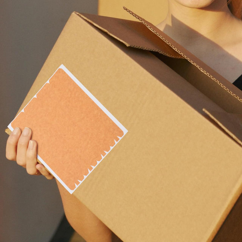 SOLUSTRE Writable Brown Craft Tape 8.46X1.88In Heavy Duty Packaging Tape with Easy Tear Strip for Secure Box Sealing Shipping and Moving