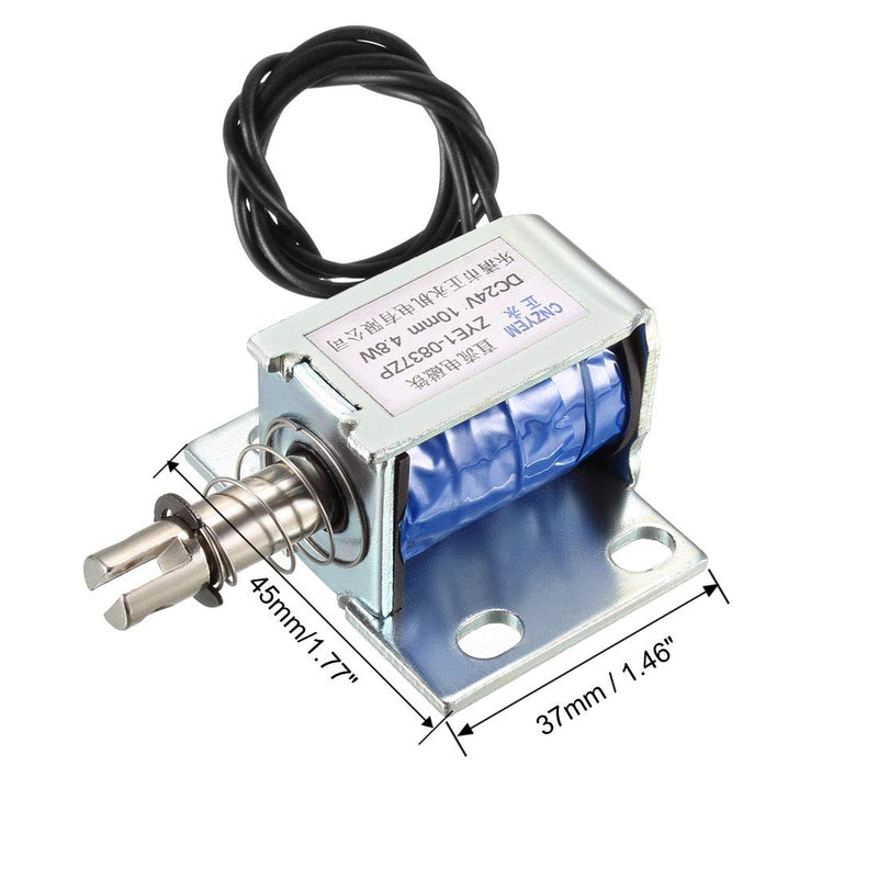 [Australia - AusPower] - uxcell DC Push Pull Type Solenoid Electromagnet, DC24V 4.8W 40g 10mm, Open Frame Type, Linear Motion 