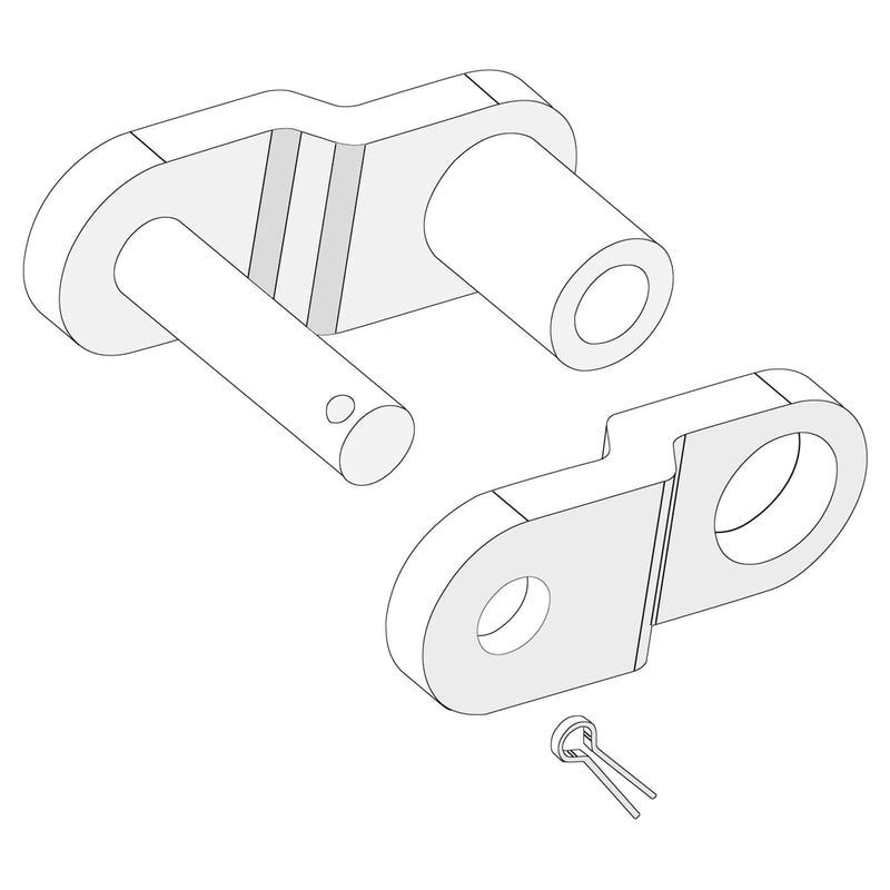 [Australia - AusPower] - uxcell 5Pcs #80 Chain Offset Half Link Roller, 1" Pitch Carbon Steel, Standard Chain End Connector Split Links for 16A Chain 