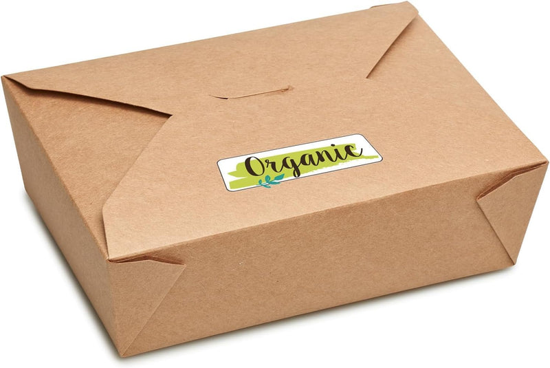ChromaLabel 1 x 3 Inch Permanent Color-Code Rectangle Food Labels, 150 Stickers/Pack, Organic