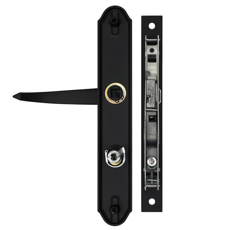 Ideal Security MSMB Straight Mortise Lock Set, Exclusive Replacement for AluminArt Storm Doors and Screen Doors, Adjustable 3/4" Backset, Matte Black
