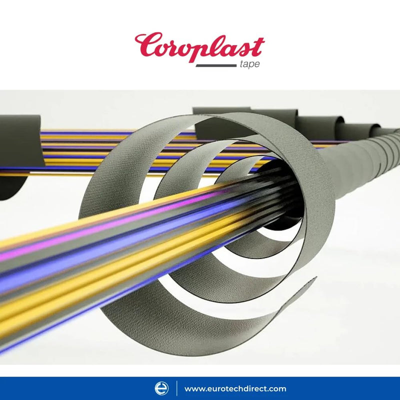 Coroplast 8550 Noise Damping PET Non-Woven Fleece Autotmotive Wire Harness Tape | Black | 19mm wide x 25m length x .3mm thick | OEM approved | -40 to 105C | Sound Damping Class C | Abrasion Class B