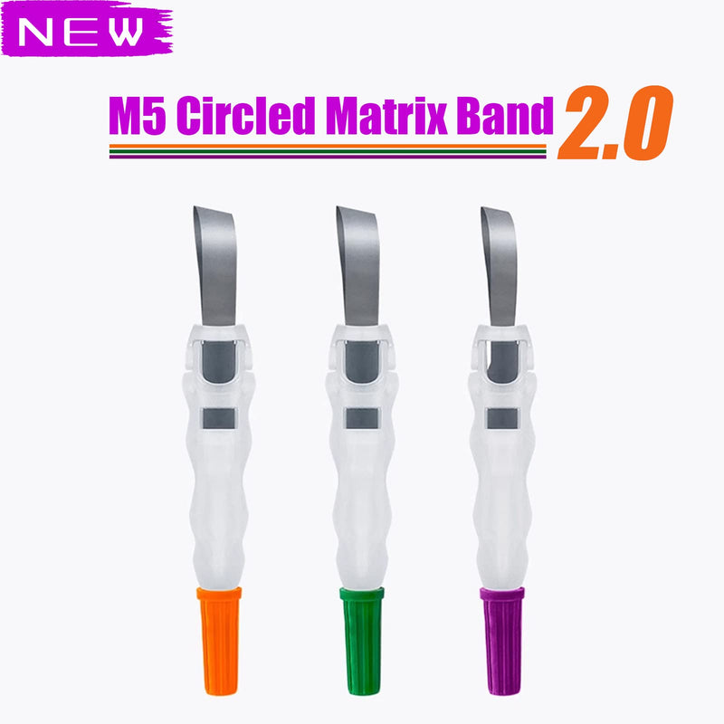 [Australia - AusPower] - 24pcs Metal Restoration Matrix Bands, Dental Matrix Bands with 180° Adjustable Retainer, Dental Sectional Matrix Bands, Matrix Bands for Dental Restorations. (Green) Green 