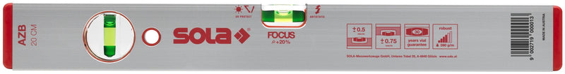[Australia - AusPower] - Sola 1010101"AZB 20" Spirit Level, Red, 20 cm 