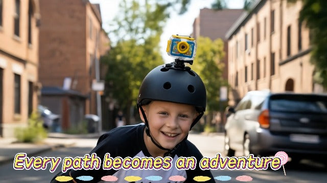 Pool Toy & Kids Underwater Camera 99FT Waterproof Kid Action Camera 1080P Video&20MP Photo with Flip Lens, Includes 32GB Card for Diving Swimming Beach Snorkeling.Birthday Gift for Boys - GKTZ Dark blue