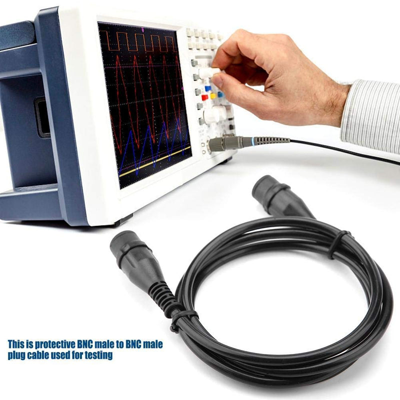 BNC Coaxial Cable P1202, Oscilloscope Test Cable for Wireless Devices with BNC Male to BNC Male Connection, High-Quality Test Cable for Signal Transmission and Meters, 100 cm