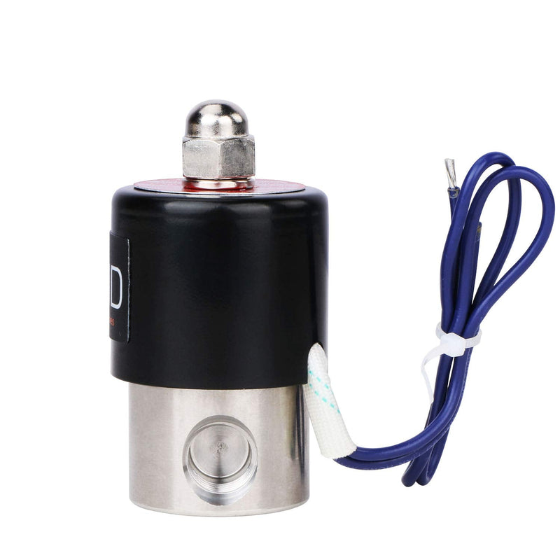 [Australia - AusPower] - U.S. Solid 1/4" Stainless Steel Electric Solenoid Valve 12VDC Normally Closed VITON 1/4 Inch 